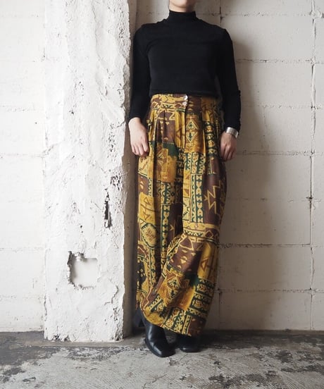 Painted Pattern Wide Pants KABR