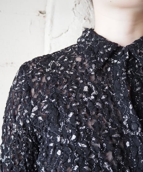 Made in USA Sheer Lace Shirt BKSV