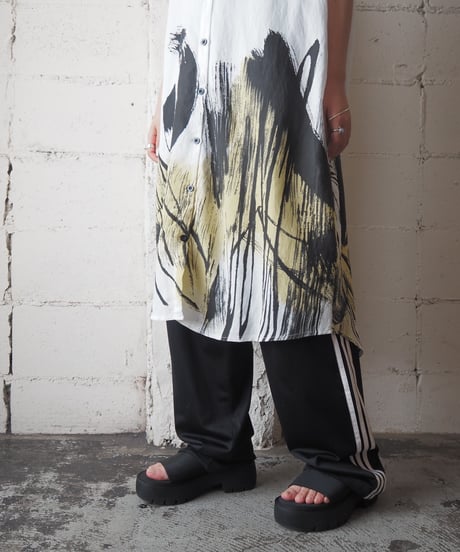 Painted Shirt Dress WHYE