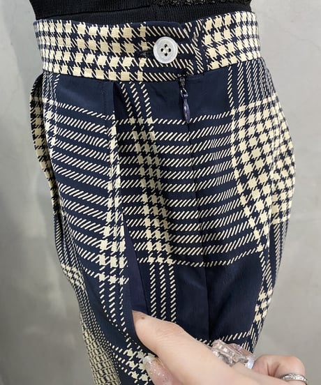 Ralph Lauren Check Pattern Tuck Pants BKBE