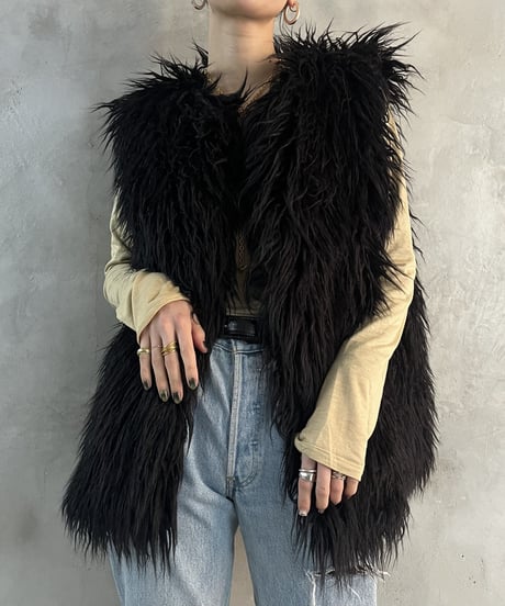 Fake Fur Vest BK