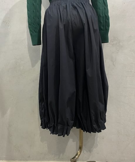 Cropped Gather Balloon Pants BK