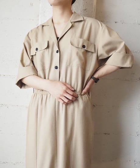 Open Collar Shirt Dress BE