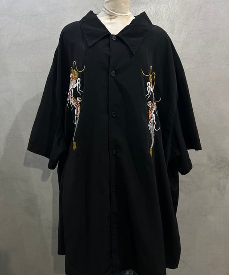KING SIZE 6XL Dragon Embroidery China Shirt BK