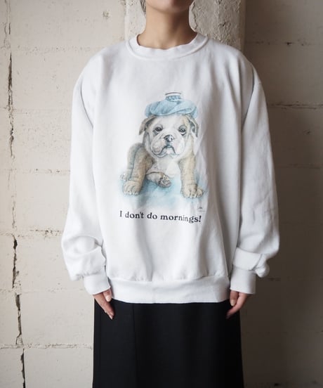 Dog Print Sweat WH