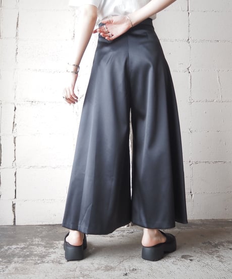 Satin Wide Pants BK