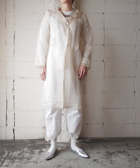 Open Collar Sheer Coat IV