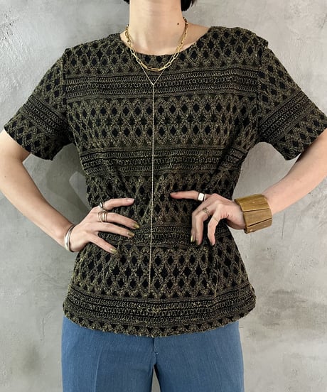 Ethnic Pattern Stretch S/S GNBK
