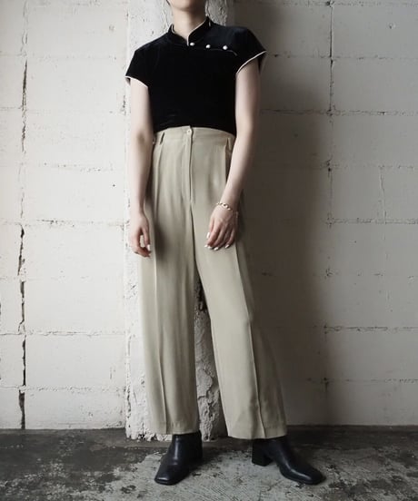 China Design Velour Tops BKWH