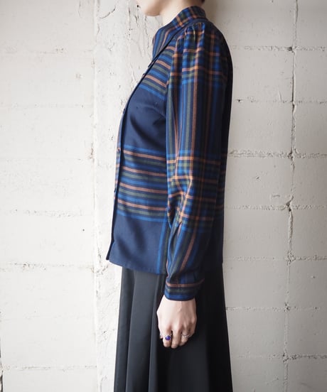 Double Breasted Check Blouse NVOR
