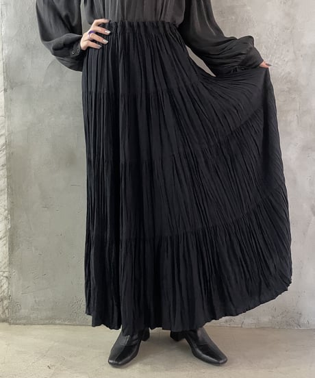 Tiered Flare Skirt BK