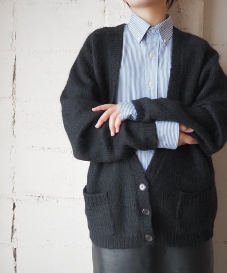 Mohair Vneck Cardigan BK