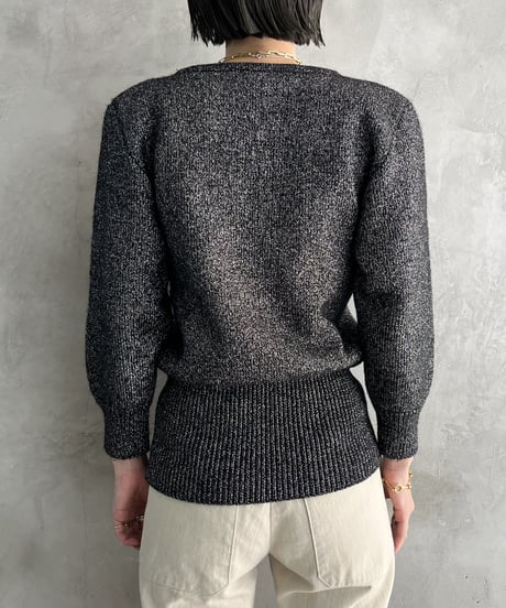 Volume Sleeve Shiny Knit SVBK