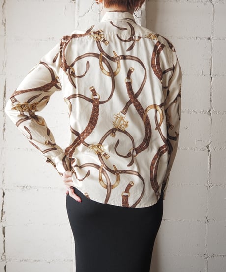 LAUREN Ralph Lauren Belt Pattern Shirt IVBR