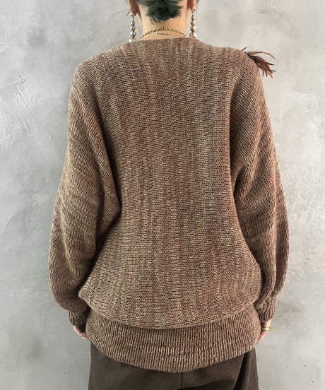 Mohair×Leather Design Knit BRBE