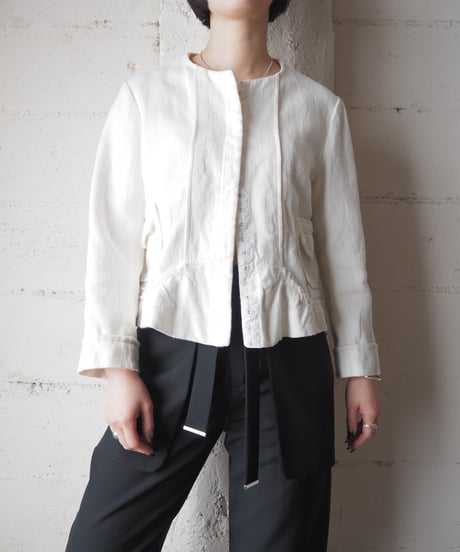 JIL SANDER Collarless Hook Jacket IV