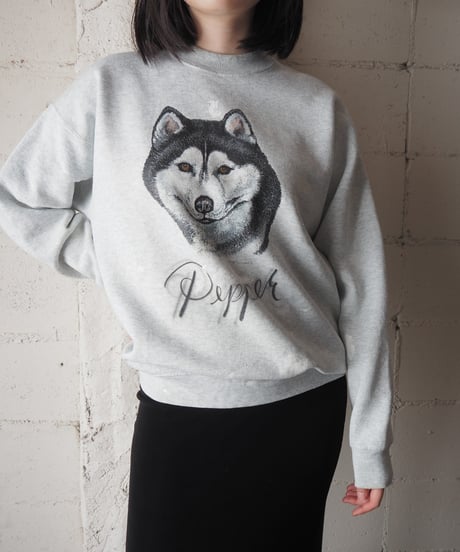 Pepper Dog Print Sweat (Painted) LGR