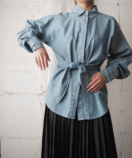 LAUREN Ralph Lauren Ribbon Waist Dungarees Shirt BL