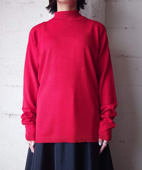 Pattern Mock Neck Knit RE