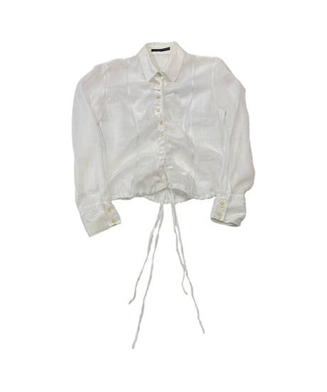MARITHE FRANCOIS GIRBAUD Drawstring Design Shirt WH