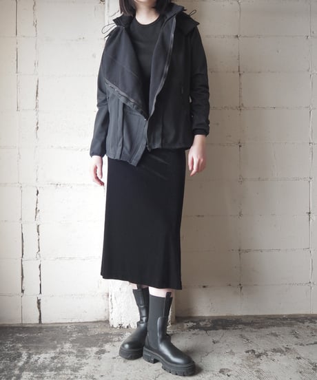 Fleece Lining Technical Softshell Hooded Jacket BK