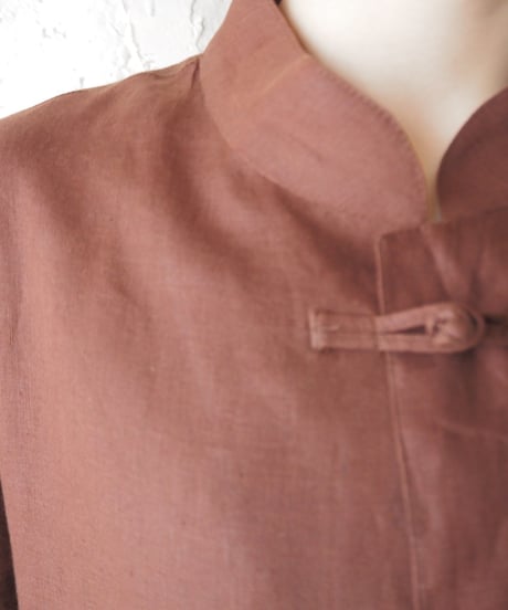 S/S Linen China Shirt BR