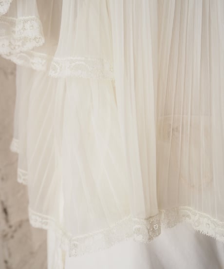 Sheer Pleated Lace Jacket IV
