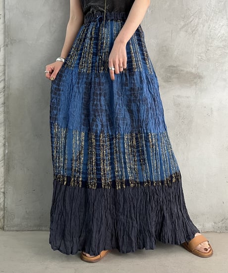 Indian Shirring Tired Skirt BLGO