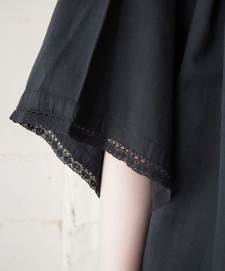 1920〜30's Lace Hem Smock BK