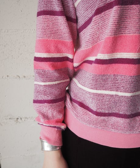 1970's Vintage Pile Sweatshirt PI PUR WH