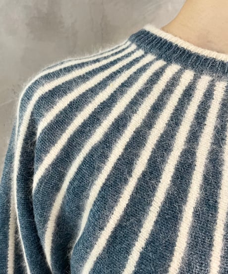 Line Design Dolman Sleeve Knit BLWH