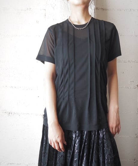 tricot COMME des GARCONS S/S Sheer Tops BK