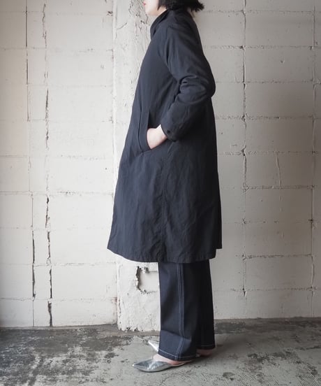 Plantation Shawl Collar Coat BK