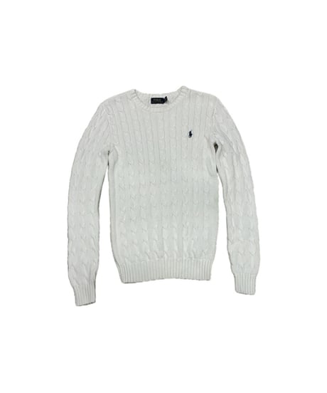 Ralph Lauren Cotton Cable Knit WH NV
