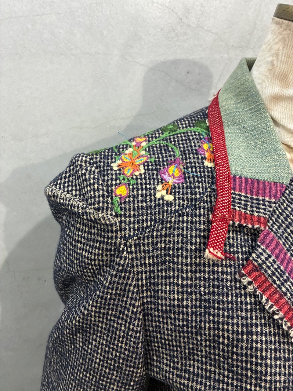 MARITHE FRANCOIS GIRBAUD ジャケット ツイード 刺繍 MARITHE FRANCOIS GIRBAUD Embroidery Wool Jacket