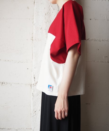 1980's RUSSELL Bicolor Football Tee IV RE