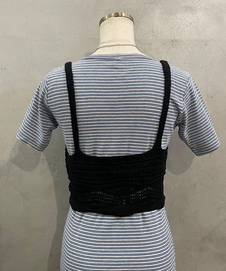Shell Button  Camisole Knit BK