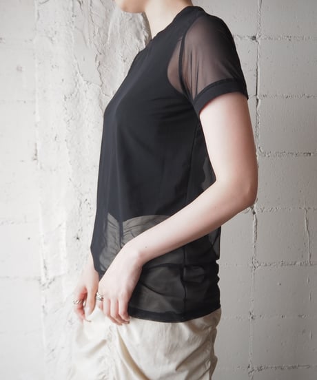Sheer Pullover Cutsewn BK