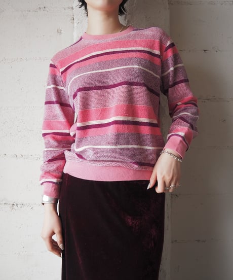 1970's Vintage Pile Sweatshirt PI PUR WH