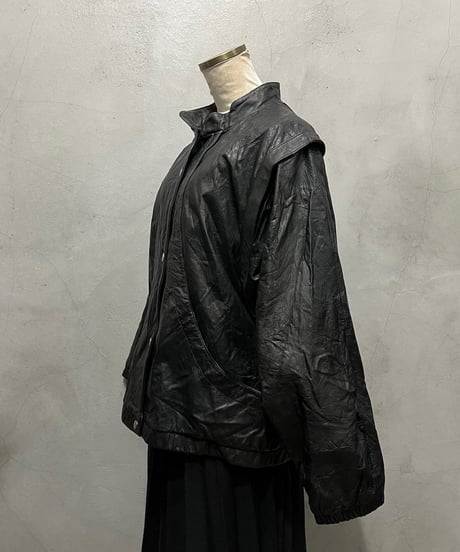Leather Blouson Jacket BK
