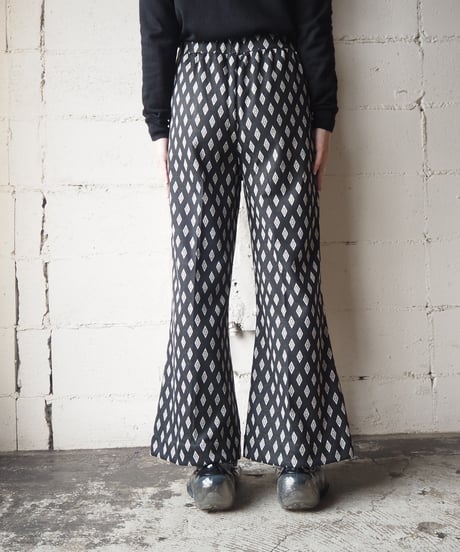 Pattern Flared Easy Pants BK