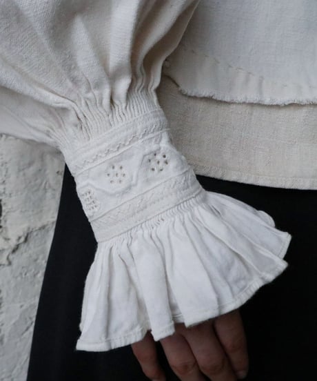 Vintage Ukrainian Tuck Collar Blouse IV