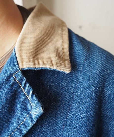 Lee Corduroy Collar Denim Chester Coat BL
