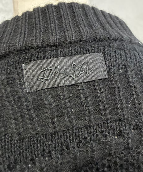 DIESEL Crashed Design Cropped Knit BL PUR BK