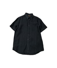PERRY ELLIS Linen Mix S/S Shirt BK