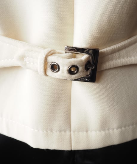 DOLCE & GABBANA Stand Collar Belted Jacket WH