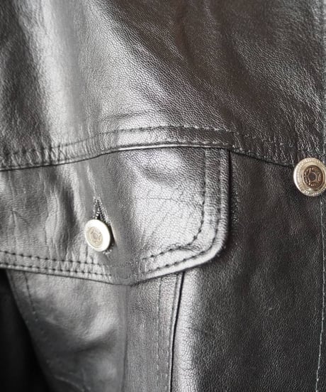 Zip Sleeve Leather Jacket BK