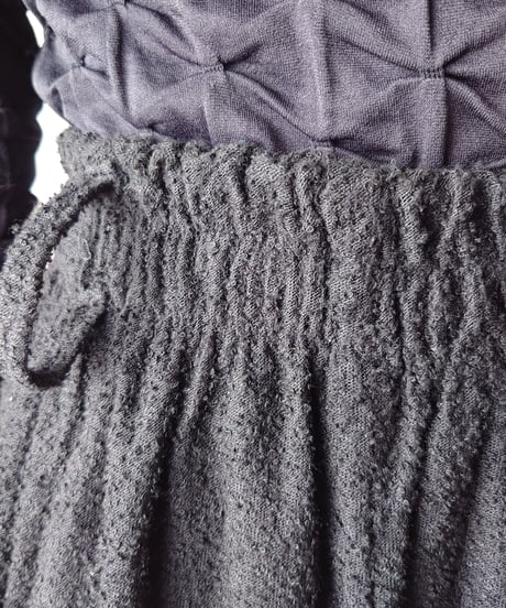 Pile Flared Easy Skirt BK
