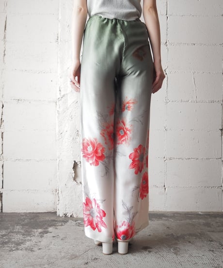 Flower Print Satin Pants GRRE