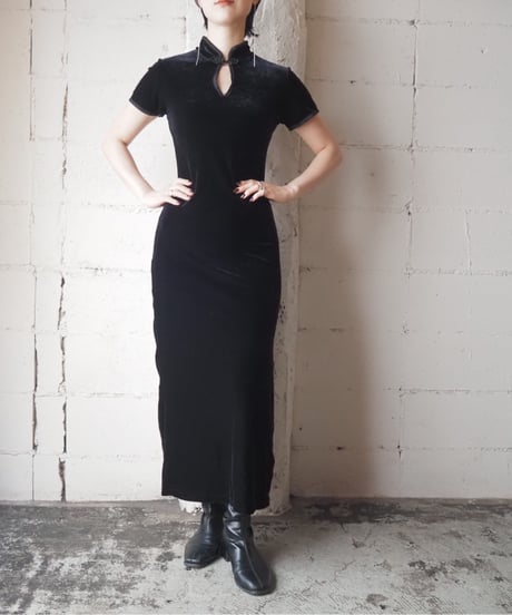 Short Sleeve Chinese Dress BK